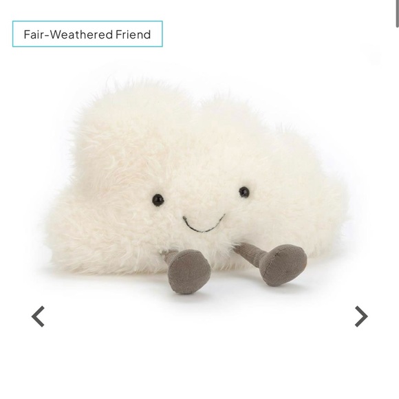 Authentic NWT Jellycat Amuseable Cloud WHITE medium Plush ONE Cute Retired Rare - Picture 6 of 8